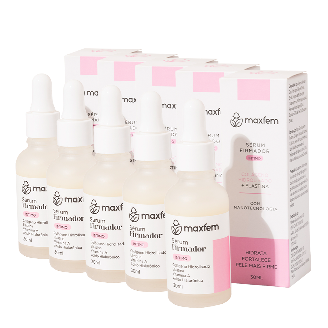 Kit com 5 Firmadores Maxfem – Pele mais firme, hidratada