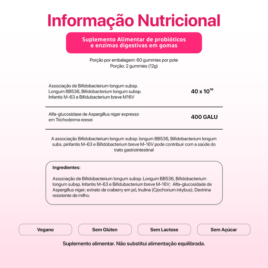 Imunofem Gummy – 40 Bilhões de Probióticos em Gummy