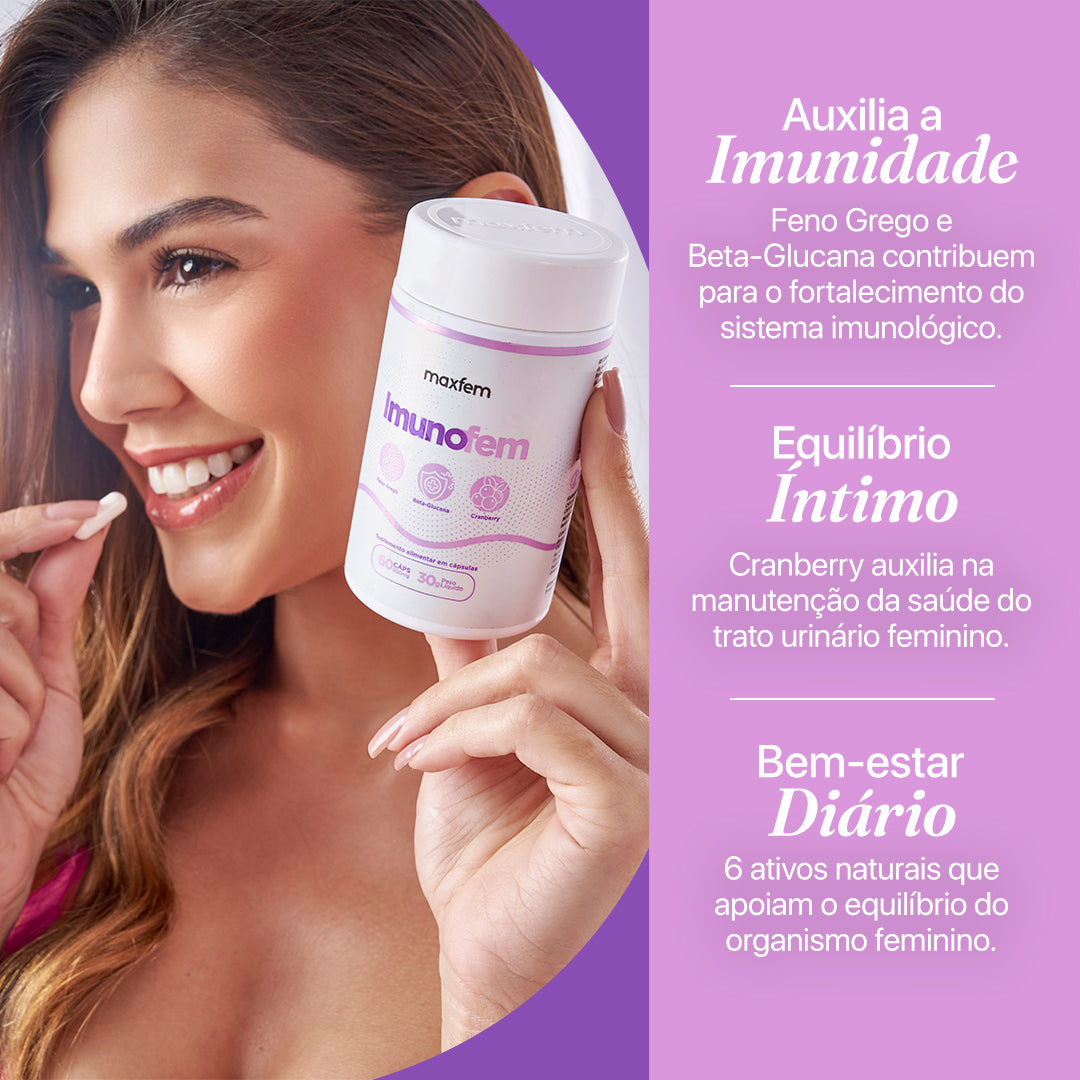 Imunofem – Suplemento para o Bem-Estar Íntimo Feminino 3 meses