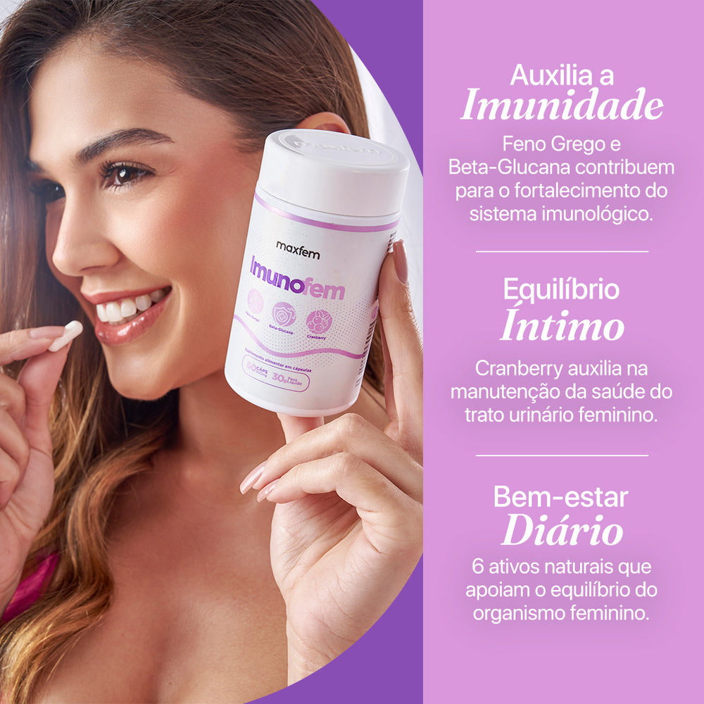 Imunofem – Suplemento para o Bem-Estar Íntimo Feminino 3 meses