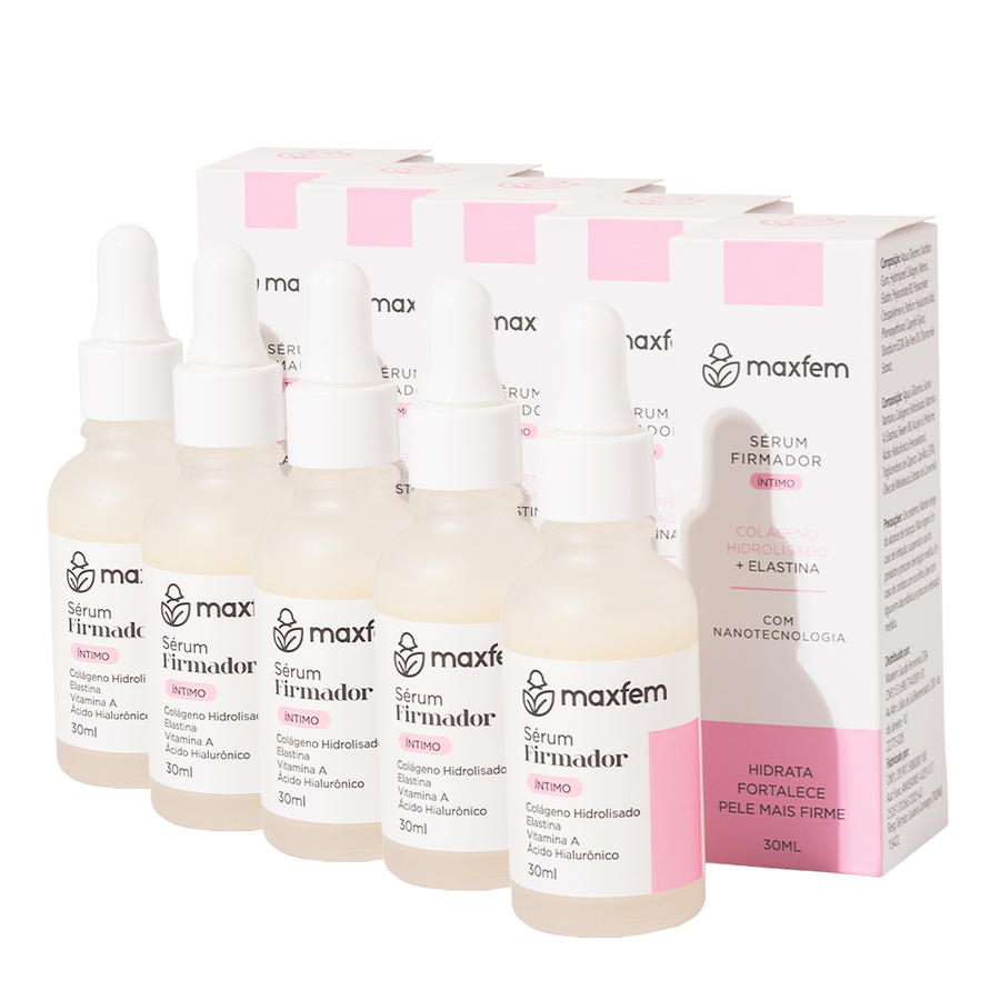 Kit com 5 Firmadores Maxfem – Pele mais firme, hidratada