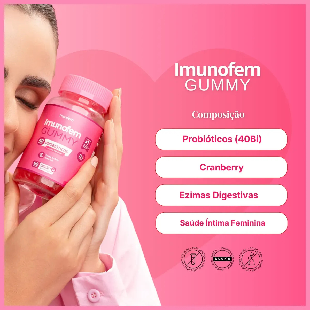 Kit Imunofem Gummy + Imunofem Cápsulas – Saúde Feminina