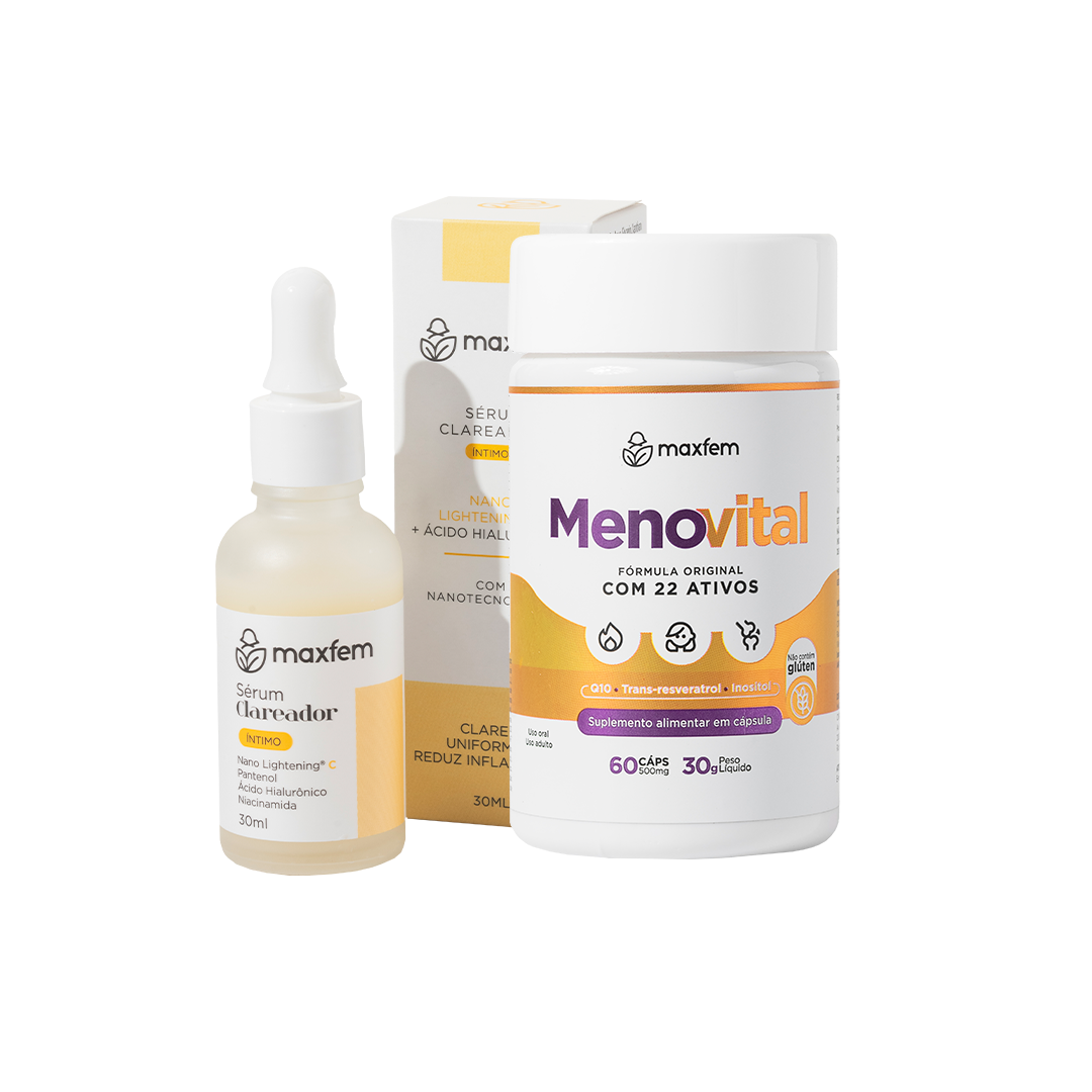Kit Menovital + Clareador – Cuidado Feminino Completo