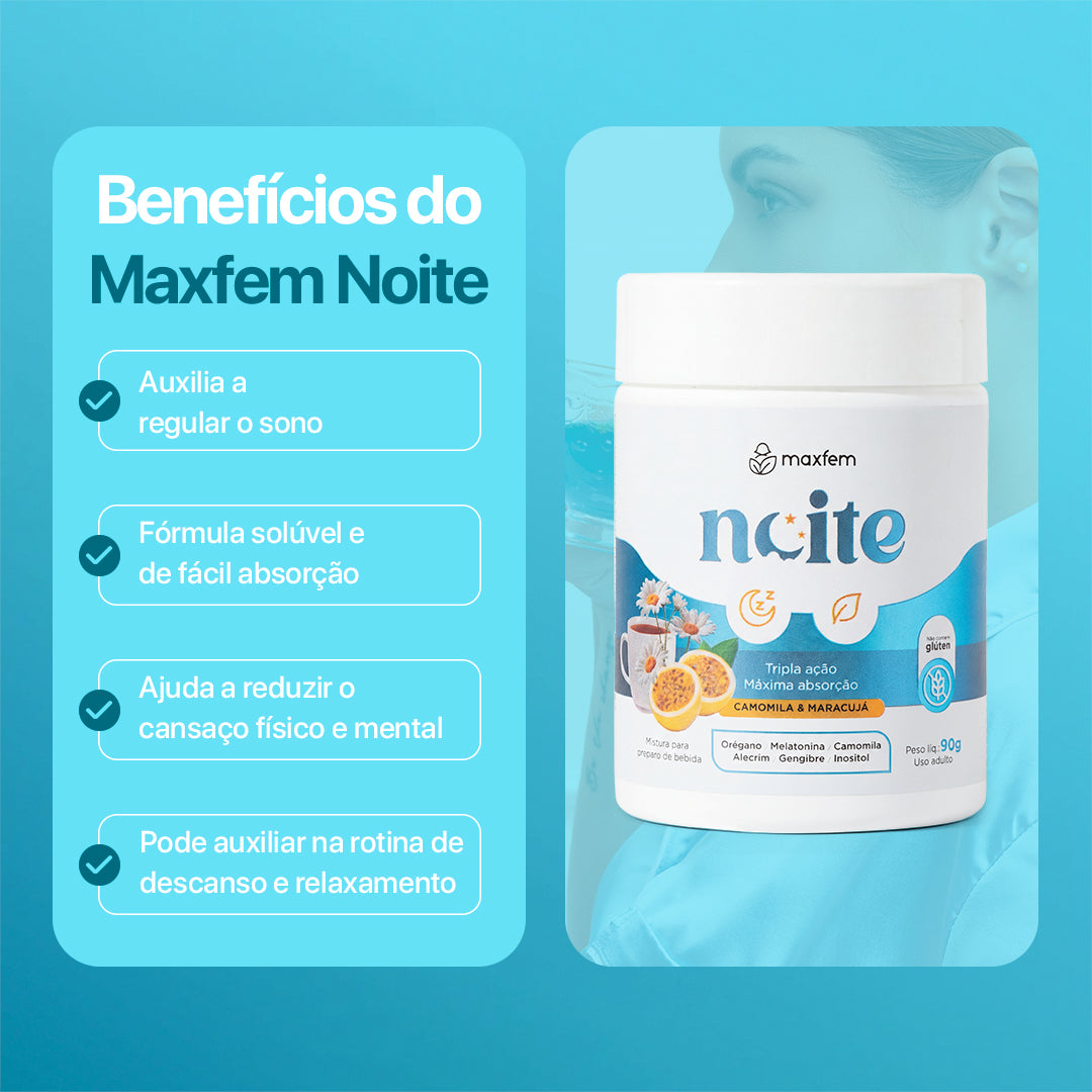 Maxfem Noite – Suplemento Noturno com Melatonina e Orégano