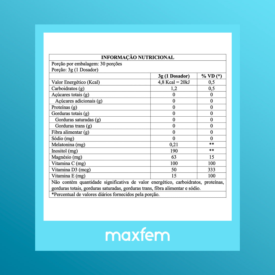 Maxfem Noite – Suplemento Noturno com Melatonina e Orégano