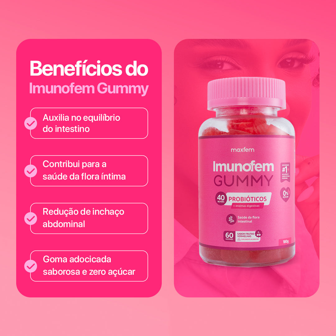 Imunofem Gummy – Probiótico para Candidíase em Gummy