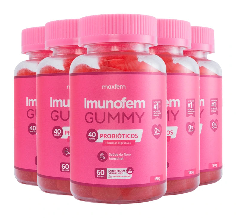 5 frascos de Imunofem Gummy