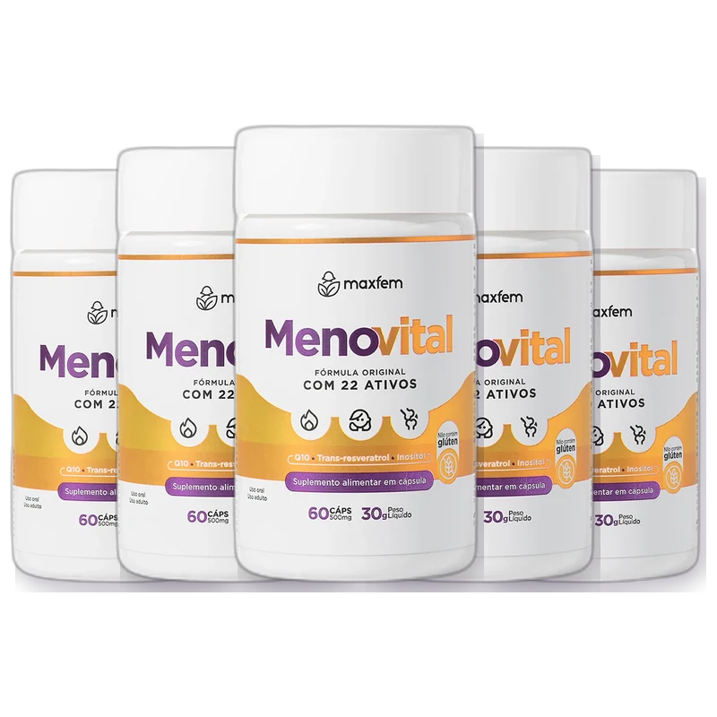 Kit com 5 frascos de Menovital